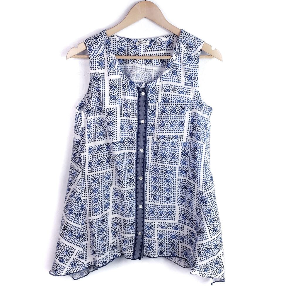 dylan 100% Cotton Handkerchief Hem Tank Top Size S Small